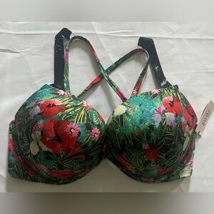 New Victoria’s Secret 36C Push Up Bikini Swim Top Bling Shine Swimwear $69 NWT